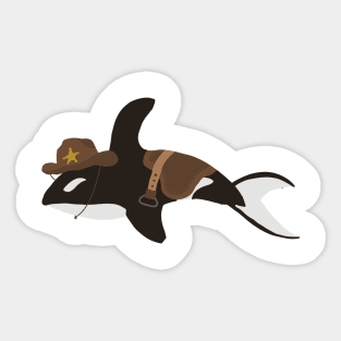 Cowboy killer whale Sticker